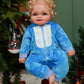 VacosHeart Reborn Dolls Baby Clothes for 17-22 Inch Dolls, Handmade Pajamas Set Boys One-Piece Outfit Clothing Accessories for Lifelike Newborn Toy