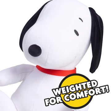 Peanuts Large 2 lb Weighted Plush Snoopy, 12-inch Stuffed Animal, Kids Toys for Ages 3 Up by Just Play