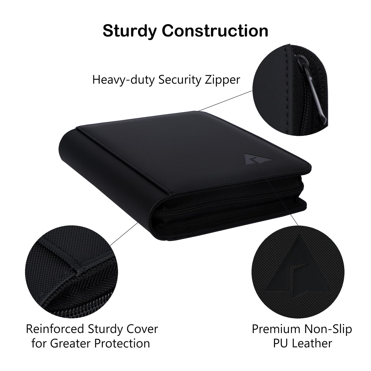 Rieton Jumbo Card Binder L - Holds 100 Jumbo Cards Size L, Side-Loading Album for Oversized Cards (5.4? × 7.4?)