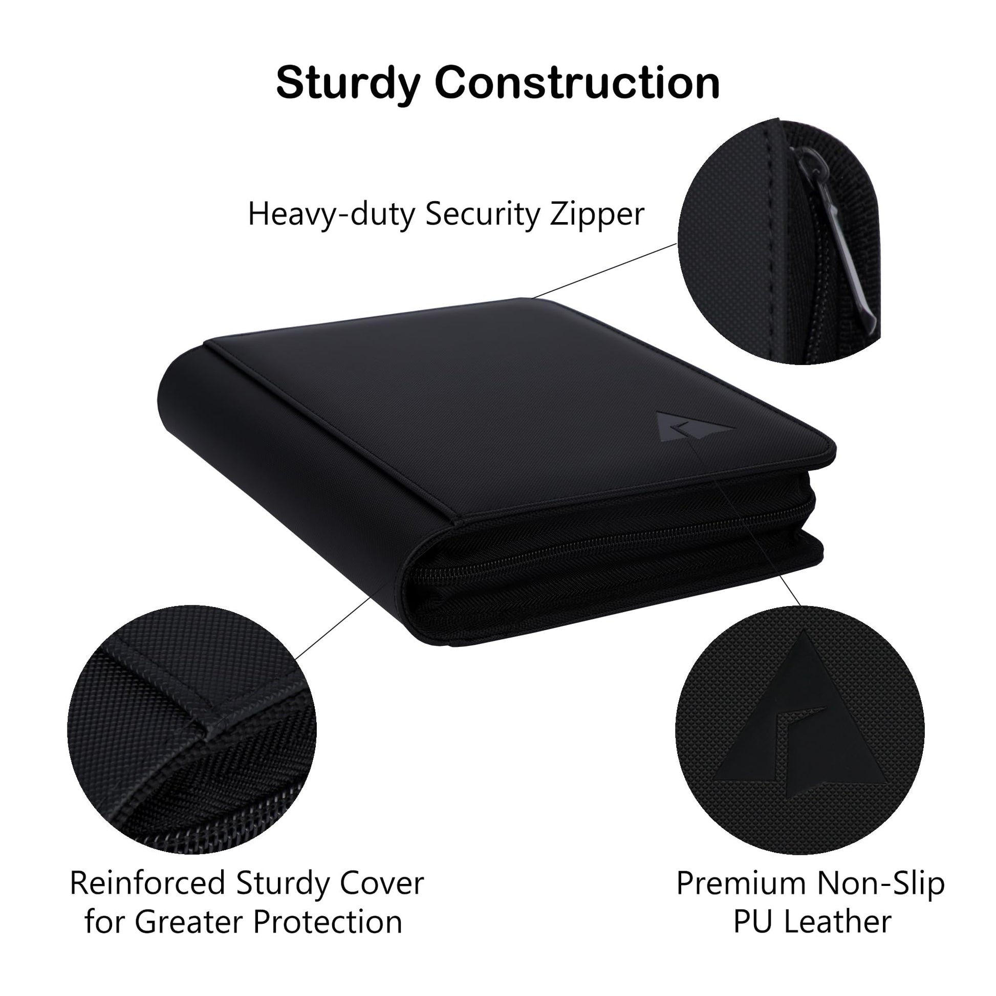 Rieton Jumbo Card Binder L - Holds 100 Jumbo Cards Size L, Side-Loading Album for Oversized Cards (5.4? × 7.4?)