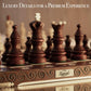 Shop Square Wegiel Imperator 21-Inch Luxury Wooden Chess Set for Adults and Kids - Handcrafted from Premium Beech and Birch Wood - Unique Folding