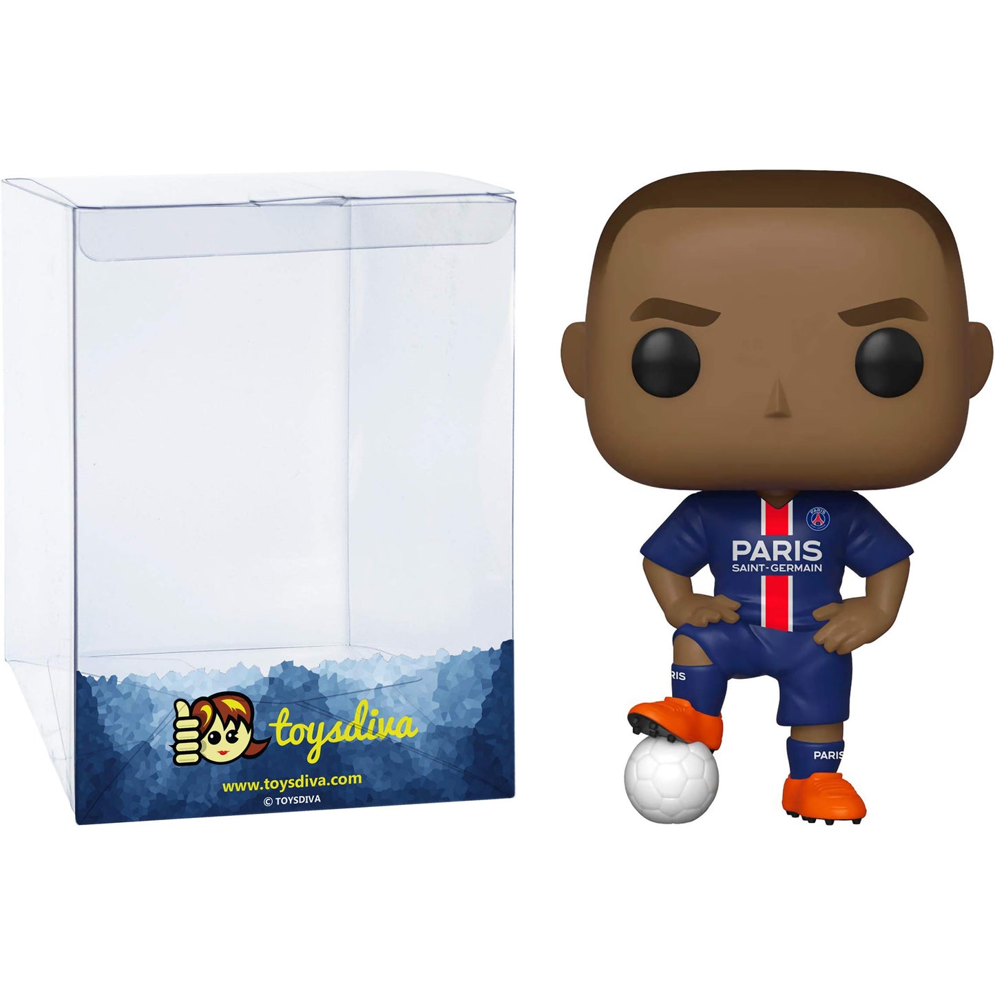 K y l i a n M b a p p é [S a i n t G e r m a i n ]: Fun ko P o p ! Football Vinyl Figurine Bundle with 1 Compatible 'ToysDiva' Graphic Protector