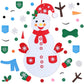 Max Fun Diy Felt Christmas Snowman Games Set with 58Pcs Crafts kit Wall Hanging Xmas Gifts for Christmas Winter Holiday Party Decorations (Snowman)