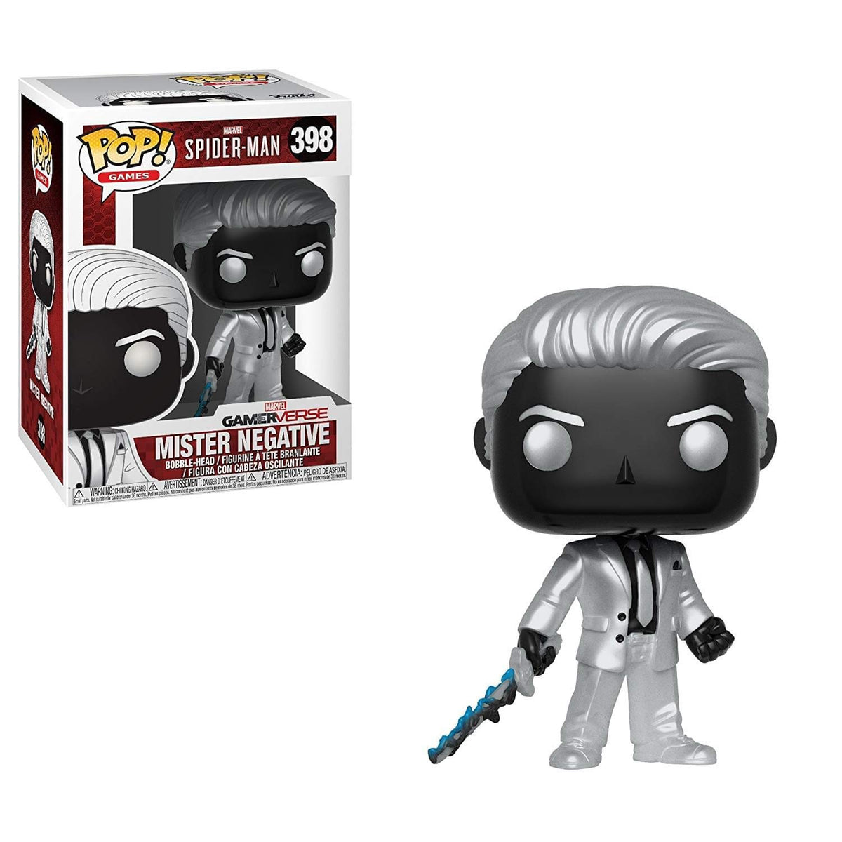 Funko Pop Marvel Games: Spider-Man Video Game - Mr. Negative Collectible Figure, Multicolor