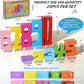 DLAIUSMALL Wooden Number Building Blocks -20PC,Digital Building Blocks,Stacking 1-10 Number BlocksToy for Kids,Balance Competition Game, Math Learning