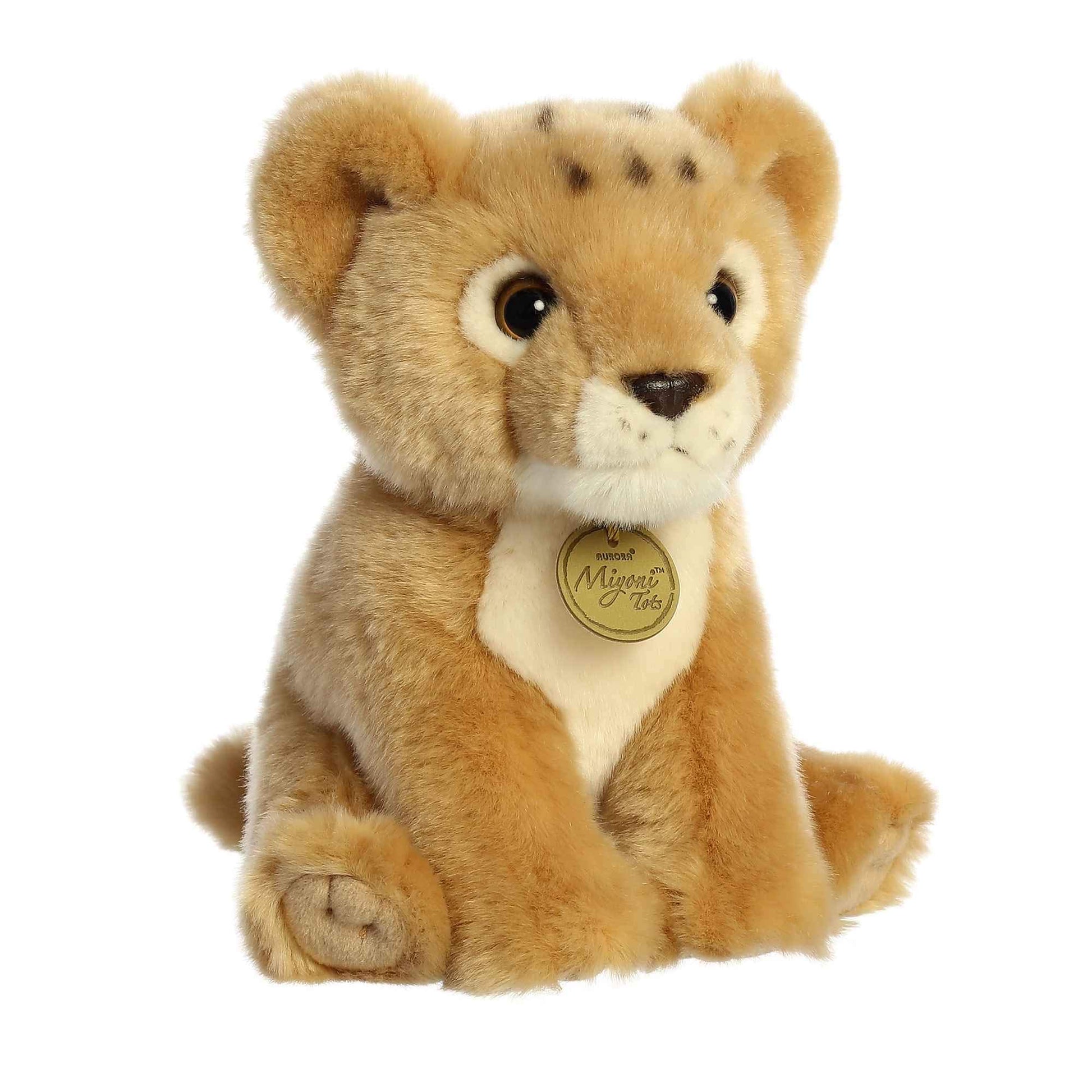 Aurora® Adorable Miyoni® Tots Lion Cub Stuffed Animal - Lifelike Details Make a Cherished Companion - Perfect for Decorating Bedrooms or Classrooms
