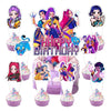 25pcs Demon Hunters Cake Decorations with 24pcs Cupcake Toppers, 1pcs Cake Topper for Demon Hunters Birthday Party Supplies Kids Birthday Decorations