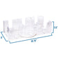 Brybelly Elite Rotating Card Deck Tray | Standard Sized Playing Cards | Rotates in Any Direction | Clear | 9 Deck Tray