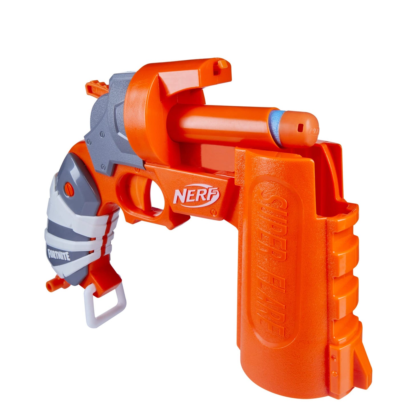 Nerf Fortnite Flare Dart Blaster, Break-Open Dart Loading, Includes 3 Mega Darts that Whistle Through the Air, Pull-Down Priming Handle