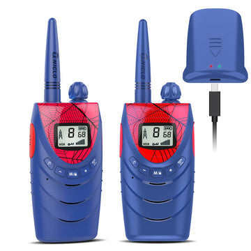 QNIGLO Walkie Talkies for Kids, 2 Pack Kids Walkie Talkies Toys Gifts for Boys Girls 3 4 5 6 7 8 Year Old, Outdoor Hiking Camping Adventure