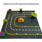 Apostrophe Games Building Block Road Base Plates Compatible with Large Bricks - 8Pcs Straight and Curved Road Construction Blocks - 7.5 x 7.5 Inch