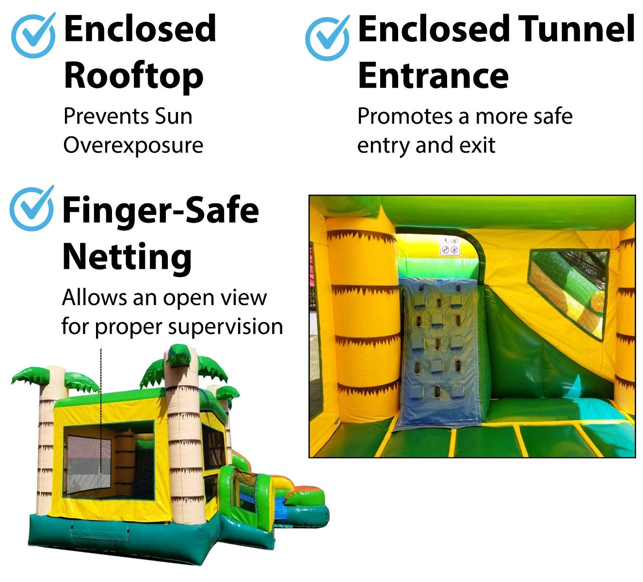 TentandTable Modular Inflatable Bounce House with Water Slide, Tropical