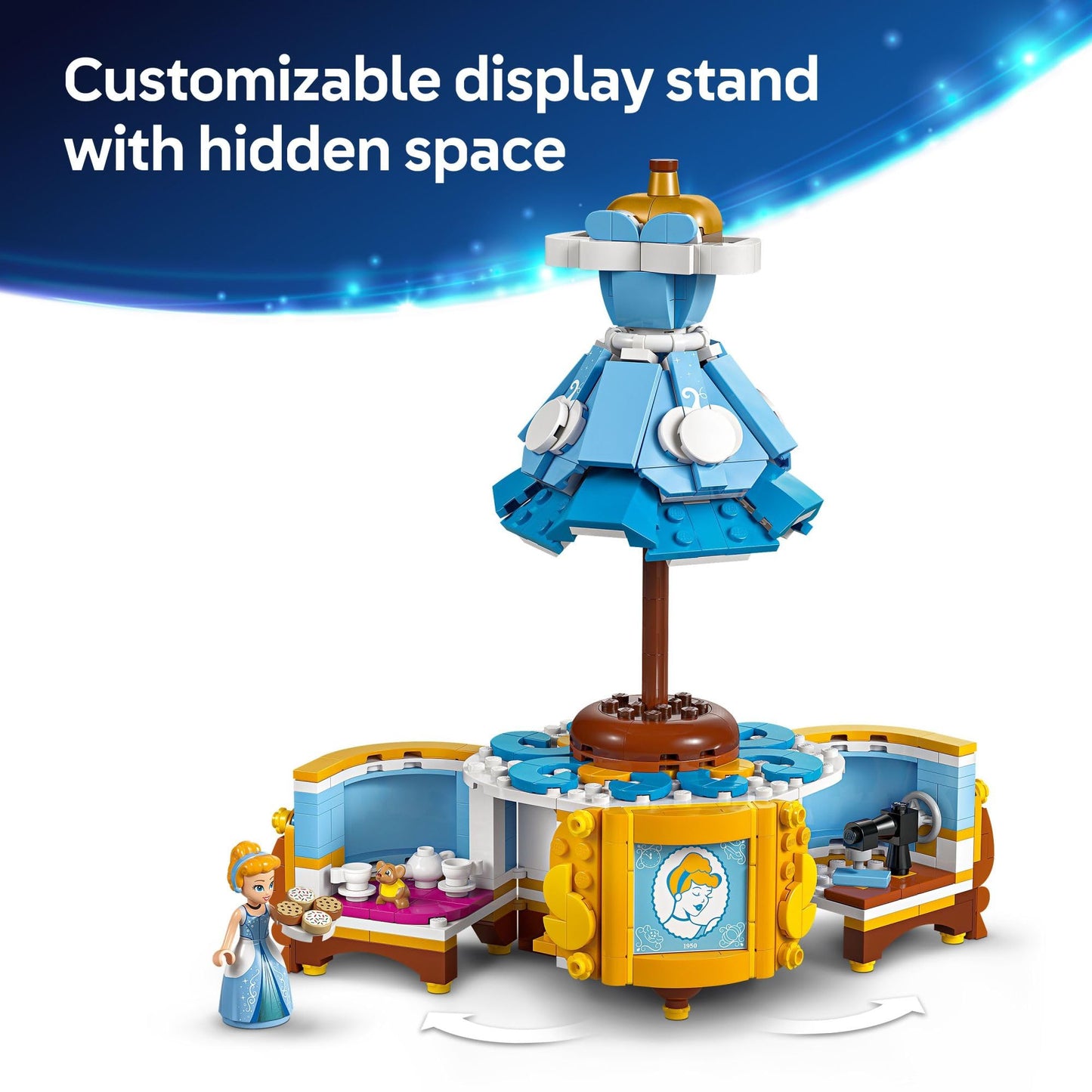 LEGO Disney Princess Cinderella’s Dress Kids Toy with Minidoll Character - Fun Building Toy for Girls and Boys Ages 9 and Up - Disney Gift Idea