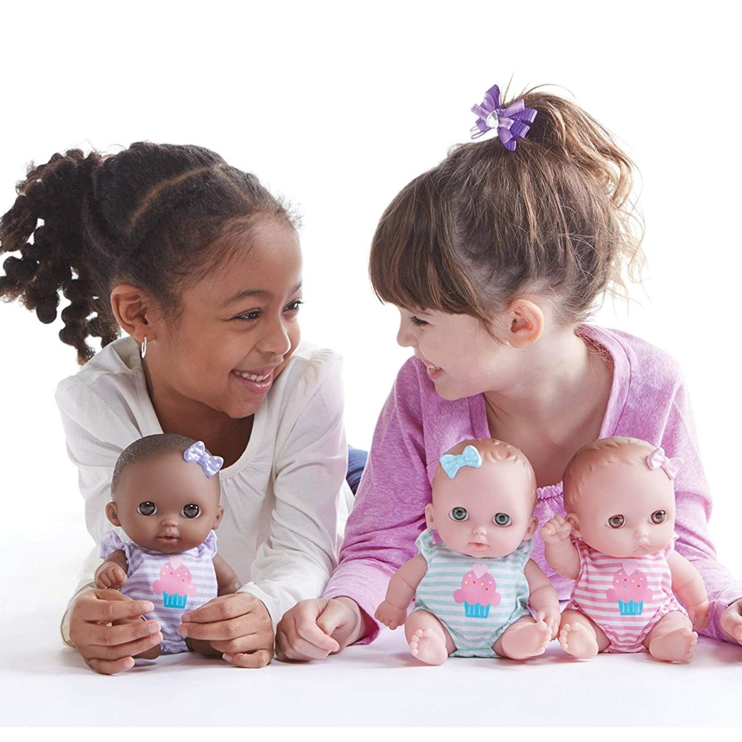 Lil Cutesies 8.5" All Vinyl Baby Doll | Posable and Washable | Removable Outfit | Lulu- Blue Eyes | JC Toys |Ages 2+