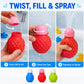 3 Pack Sensory Squeezing Water Bath Toys for Toddlers 1-3, Soft Silicone Bathtub Water Spray Toys, Textured Pool Floating Toys for Babies Kids, Fun