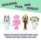 Bluey Friends Figurine Toys Pack of 4, Articulated Character Toys with Snickers, Honey, and Coco Figurines, Small Action Figures for Kids Ages 3+