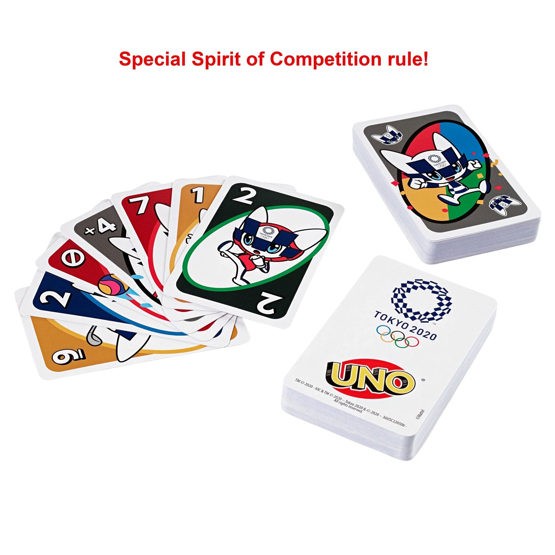 Mattel Games UNO Olympic Games Tokyo 2020 Card Game, with 112 Cards and Instructions for Players 7 Years and Older, Great for Kid, Family or Adult