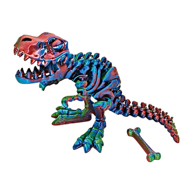 YOUNEEDFUL 2025 3D Printed Tyrannosaurus Rex Model, Desktop Pet Toy Gifts and Home Decorations, Large Size (10-Inch) (Purple)