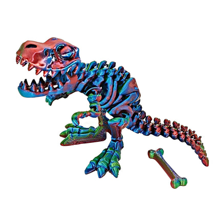 YOUNEEDFUL 2025 3D Printed Tyrannosaurus Rex Model, Desktop Pet Toy Gifts and Home Decorations, Large Size (10-Inch) (Purple)