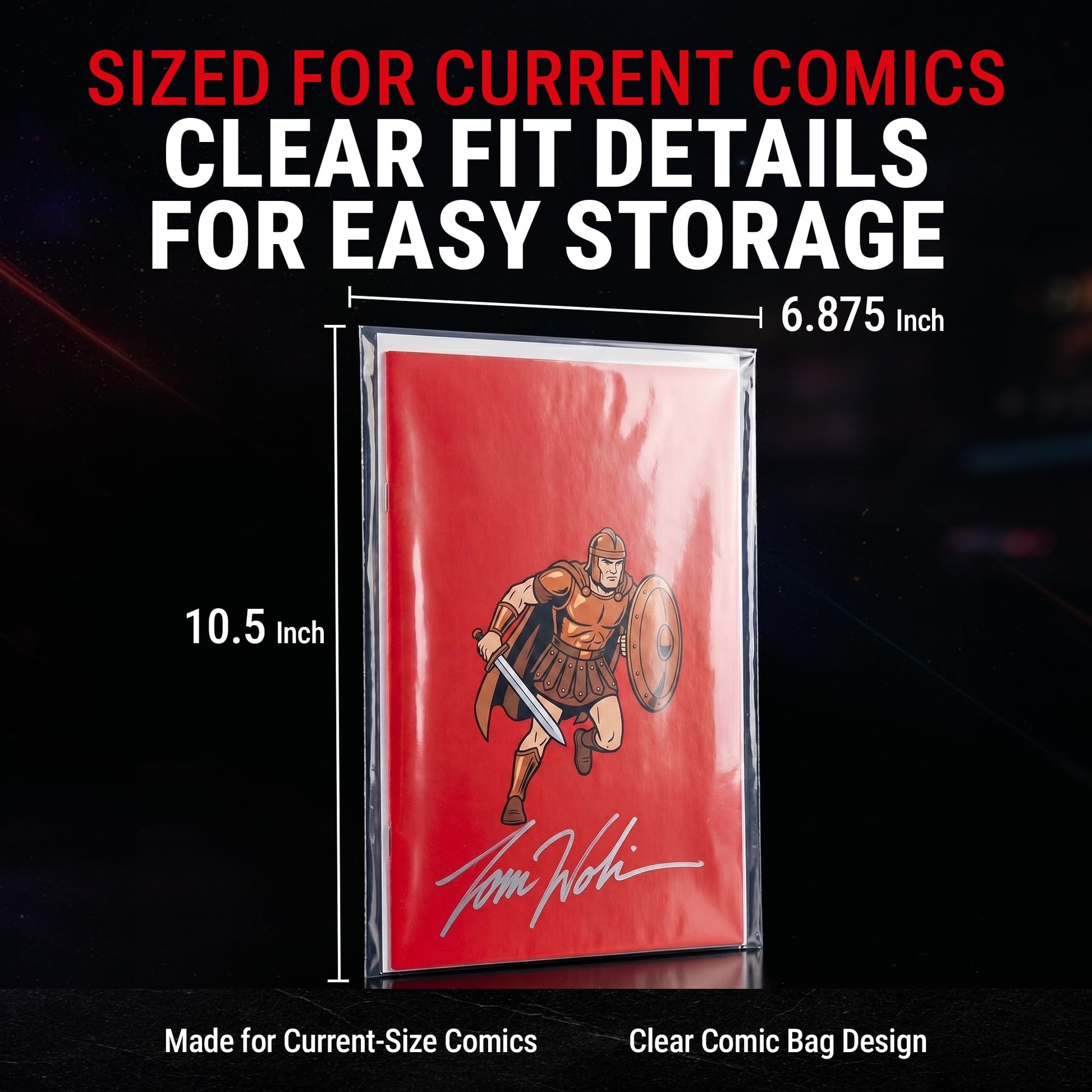 Ultra Pro Resealable Current Size Comic Bags - 2 Mil Clear Polypropylene Comic Book Sleeves - Acid-Free, No PVC & Storage Covers for Modern Comics up