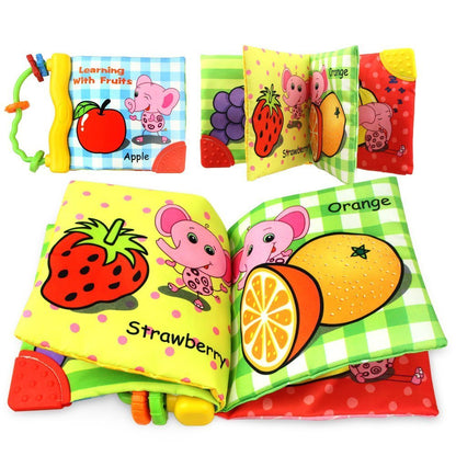 Little Bado Baby Toys Earlyears Tactile and Educational Cloth Soft Book-Teether Rings-Infant Learning Toy Rattle, Crinkle Toddler Activity Gift