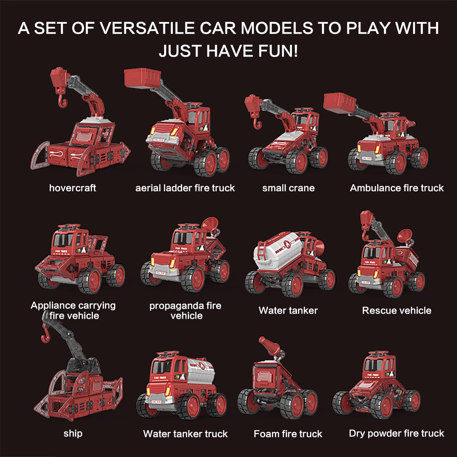 elecci Magnetic Tiles Car, 106PCS Magnetic Blocks Creativity Build Cars Toy, Learning Building Block for 3-12y Kids. (Red Storage Box -105PCS)