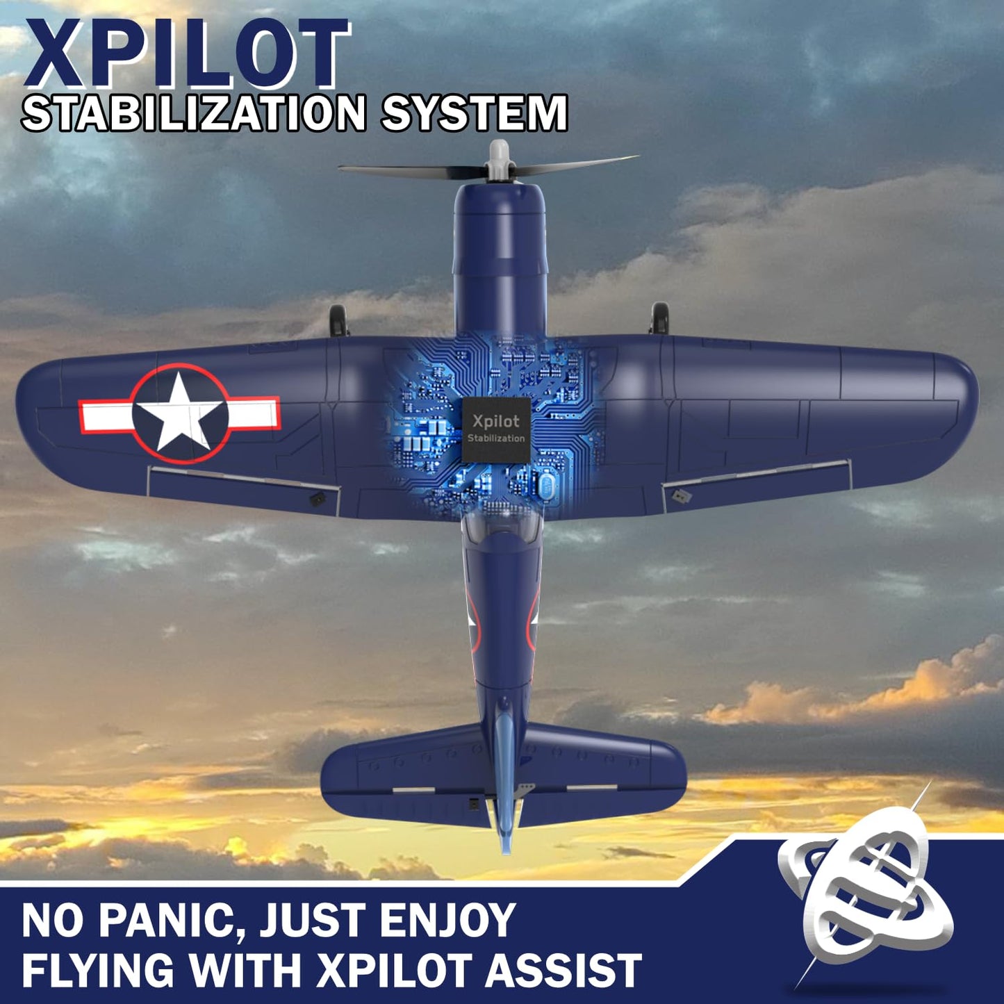 LEAMBE 4 Channel RC Plane - Ready to Fly Aerobatic Aircraft, Easy Control for Beginners, F4U Corsair RC Airplane Best Gift for Adults