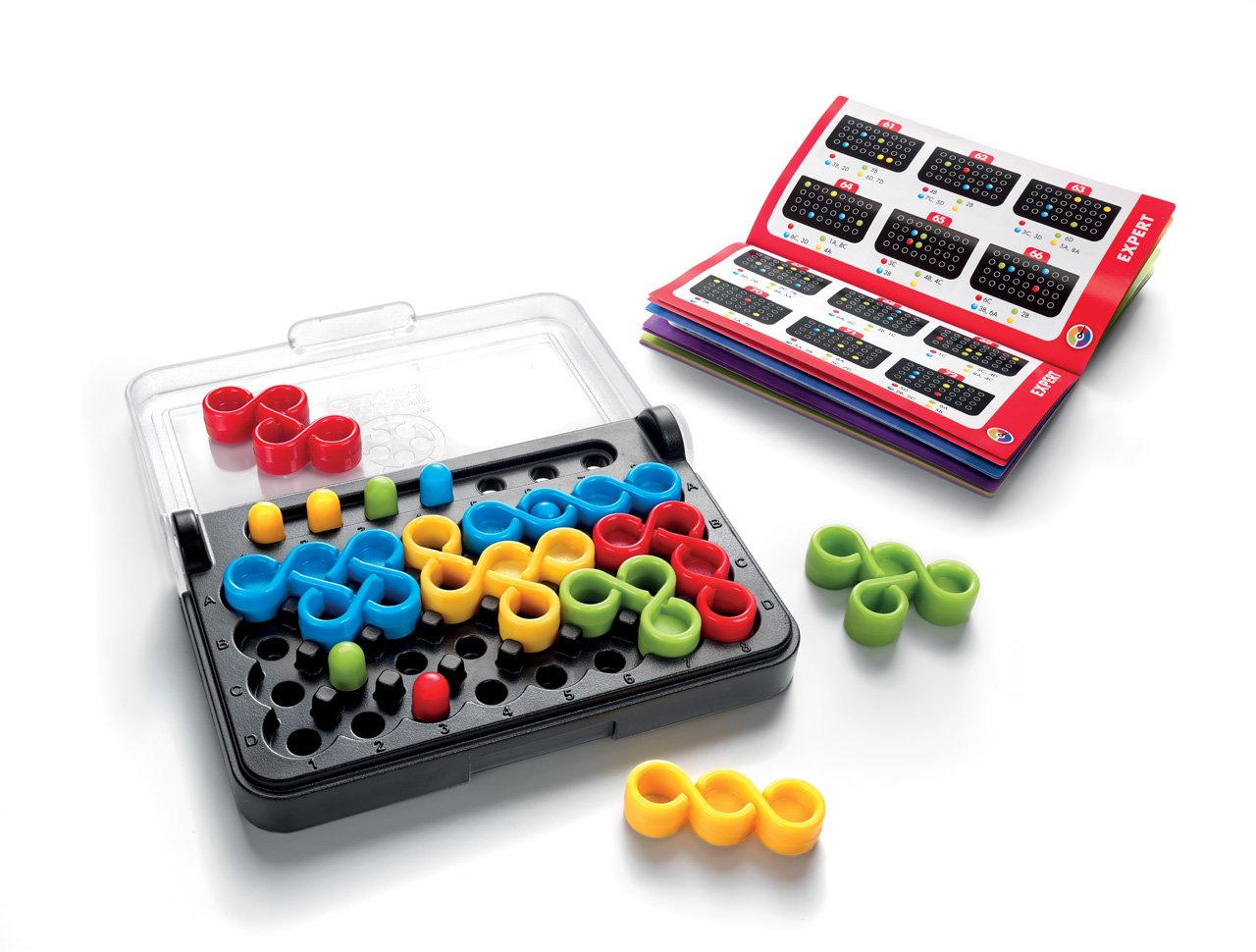 SmartGames IQ Bundles Color Series: IQ Twist & IQ XOXO 240 Challenges for Ages 6-Adult