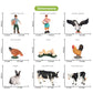 Volnau Farm Animal Toys Figurines 14PCS Barn Figures for Toddlers Kids Preschool Educational Cow Sheep Cock Hen Dog Pig Sets Christmas Decoration Gift