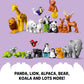 LEGO DUPLO Wild Animals of The World Building Set, Includes Sounds, World Map Playmat, 22 Animal Figures, Educational Gift, Learning Toy for Girls &