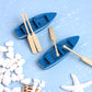 Framendino, 2 Sets Mini Rowboat Tiny Wooden Boat with Oars for Fairy Garden Accessories