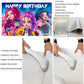 Demon Movie Hunters Birthday Decorations,Demon Movie Hunters Happy Birthday Banner Backdrop for Kids Birthday Party Supplies 60 * 40 inches
