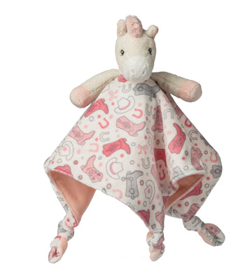 Mary Meyer Lovey Baby & Toddler Stuffed Animal Security Blanket Plush Soft Snuggle Toy, 13 x 13-Inches, Cream Giddy Up Pony