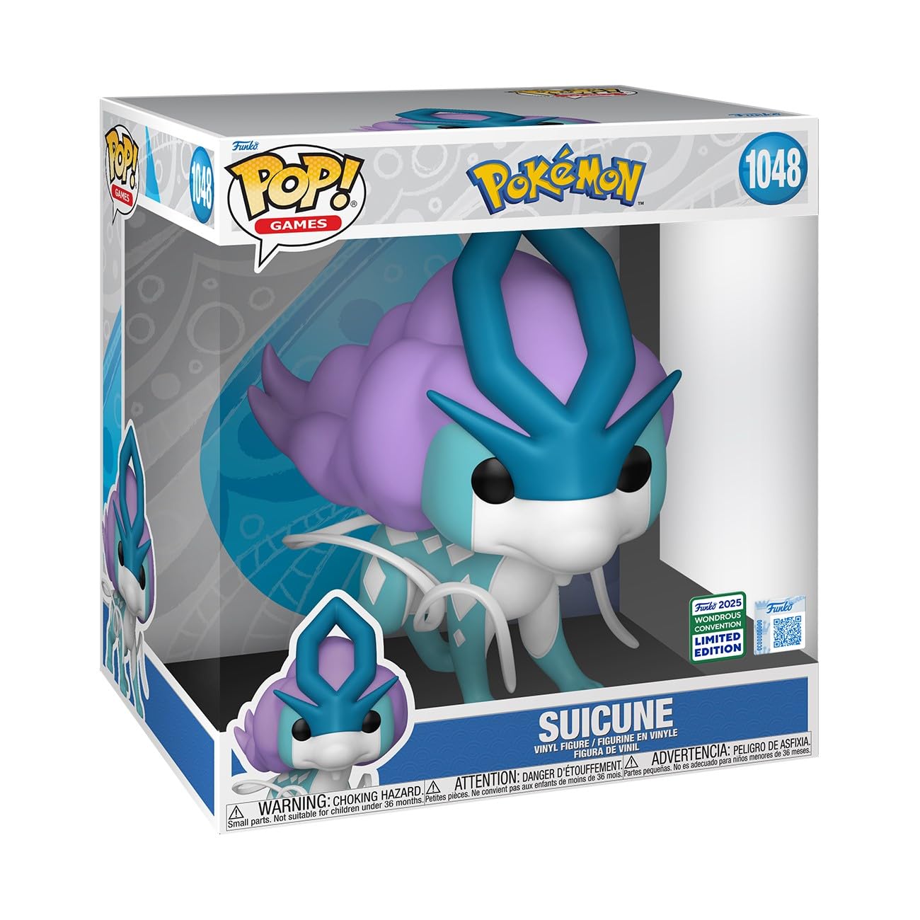 Funko Pop! Jumbo: Pokemon - Suicune - Amazon Exclusive - 2025 WonderCon Comic Con - Collectable Vinyl Figure - Gift Idea - Official Merchandise - Toys