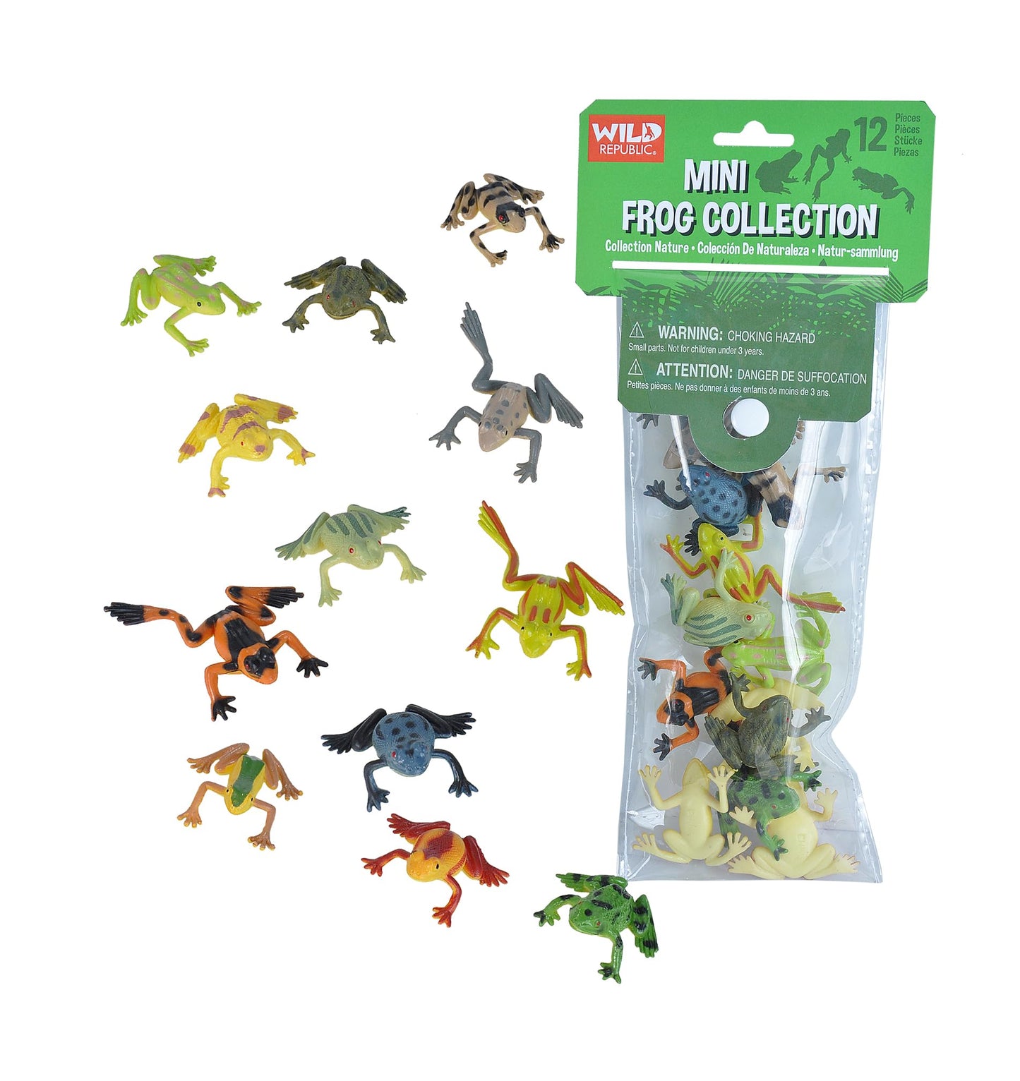 Wild Republic Polybag Mini Frog Figurines - 11"
