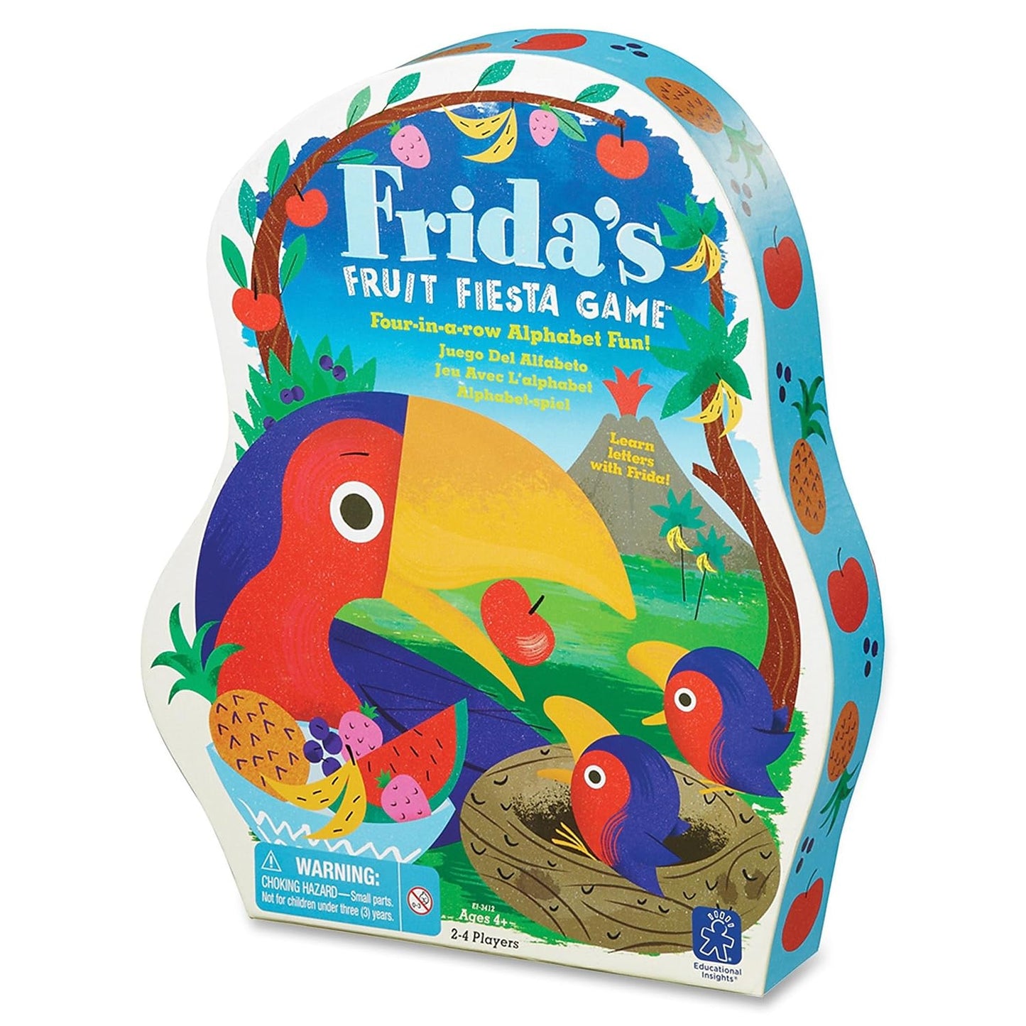 Educational Insights Frida's Fruit Fiesta - ABC Matching Games for Kids Ages 4-8, Alphabet Bingo Game for Kids, Toddler Board Games and Fine Motor