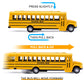 DUNRIOG TOYS 2 Pack 5.5'' Pull Back School Bus, Die-cast Metal Toy Vehicles with Bright Yellow for Kids Boys Girls