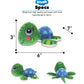 DolliBu Sea Turtle Stuffed Animal Plush Toy, Kids & Adults Huggable Turtle Plush Cuddle Gifts, Cute Stuffed Animals for Girls & Boys 5.5 Inches