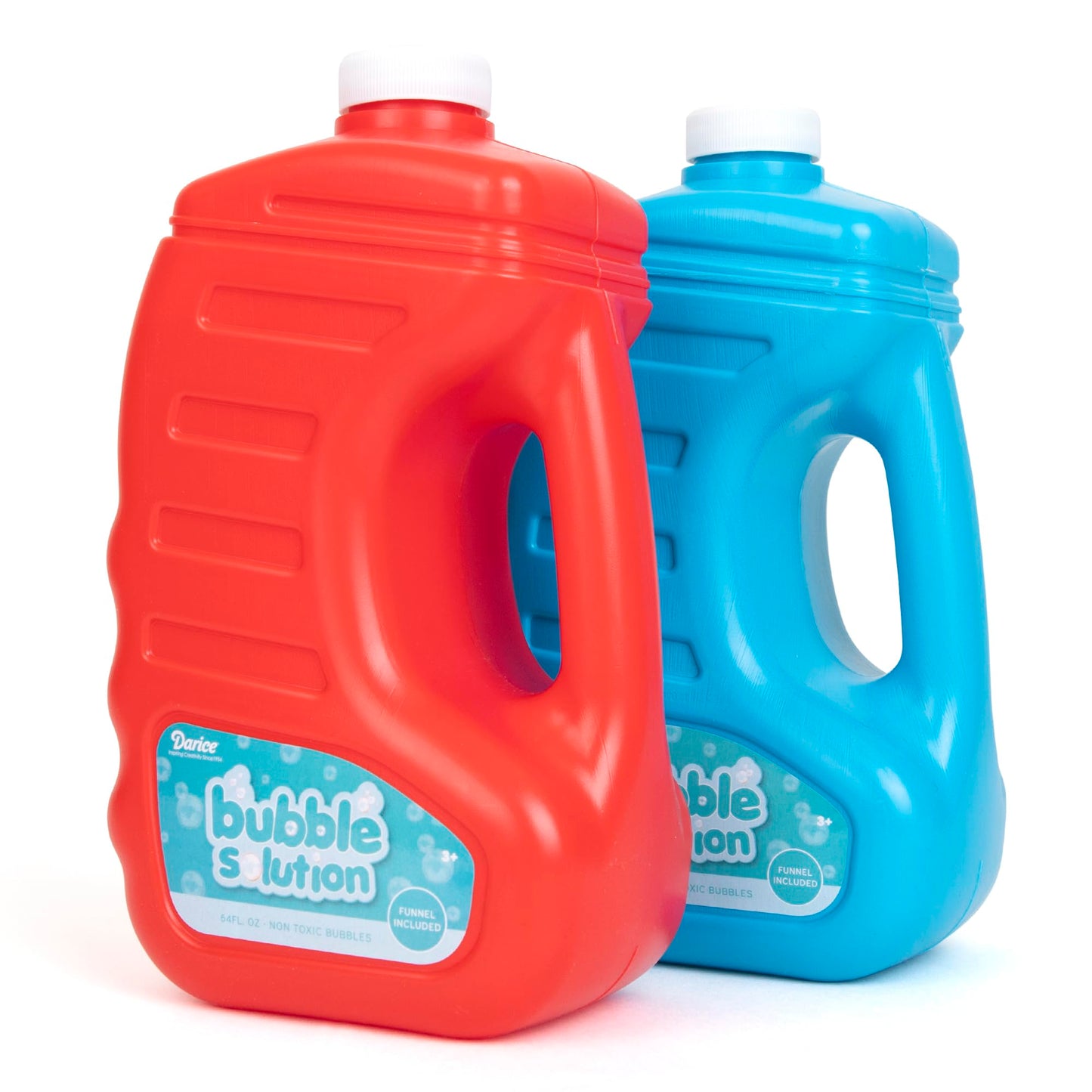 Darice 2 Pack 128oz Bubble Solution Refill for Bubble Machines & Blowers - Easter, Weddings, Birthdays, Outdoor - 4 Big Bubble Wands Included