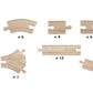 maxim enterprise, inc. Expansion Wooden Train Track Set, 54 Piece Hardwood Curved Tracks, Straight Tracks and Connectors for Railroad Crossing