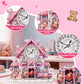 Rnfinewow 3D Wooden Puzzles for Adults, 3D Puzzle Sweetheart House Clock Kit (with Pendulum), 3D Puzzles for Adults Home Decor DIY Clock Puzzle Gifts