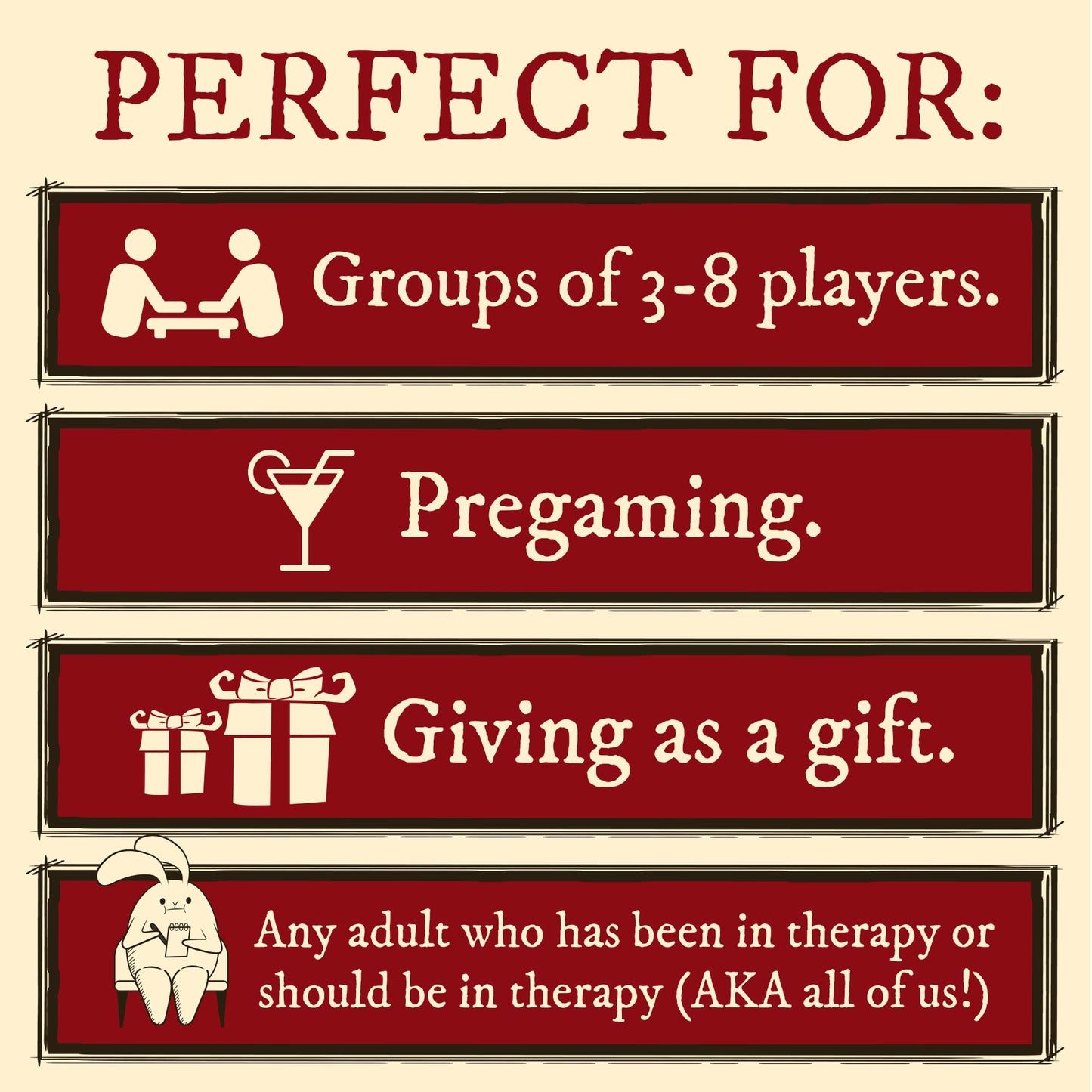 Horrible Therapist: Extra Horrible Edition by Exploding Kittens - A Card Game for 3-8 Players, Ages 17+ - Adult Party Game for Family Night