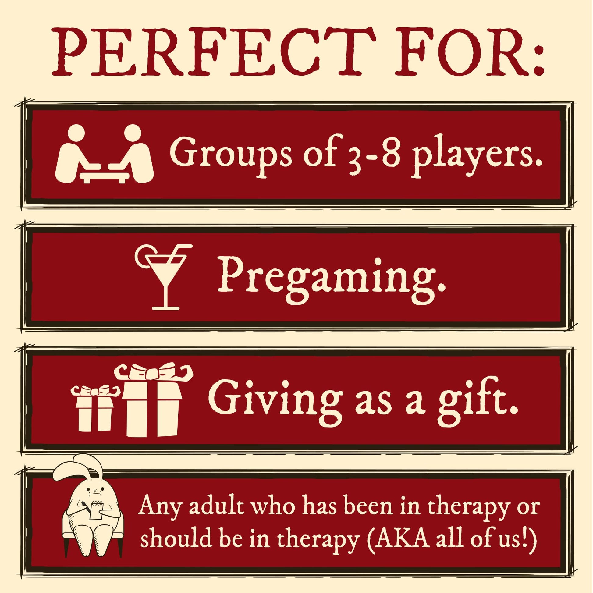 Horrible Therapist: Extra Horrible Edition by Exploding Kittens - A Card Game for 3-8 Players, Ages 17+ - Adult Party Game for Family Night