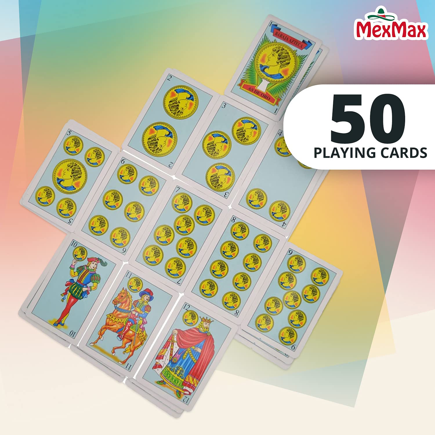 Champs Spanish Playing Cards, Barajas Españolas Originales, Ideal for Briscas & Traditional Mexican Deck for Family or Friends Fun Game, Cartas