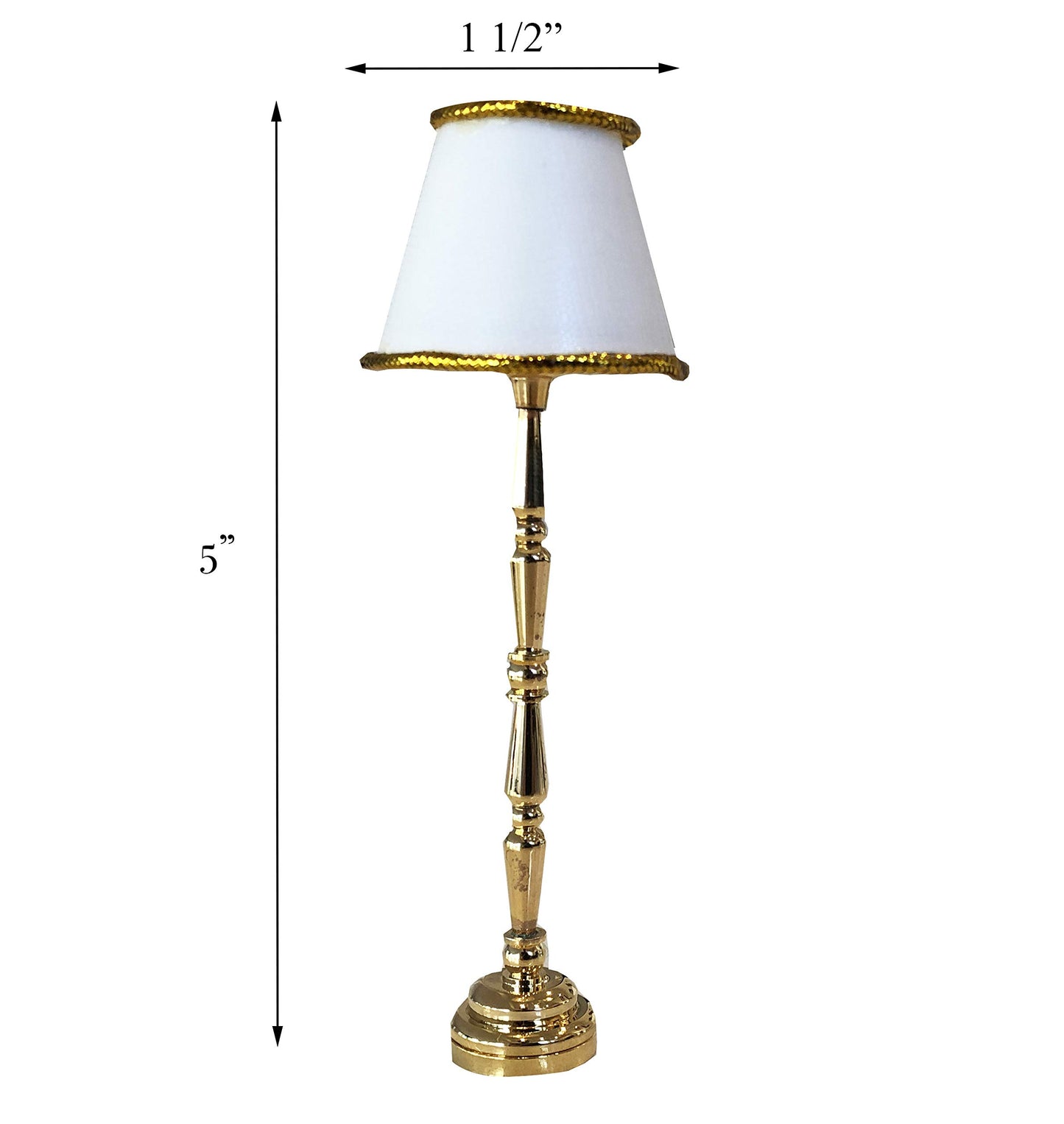 Miniature Dollhouse Floor Lamp, LED Battery-Operated Light, Functional Dollhouse Furniture Accessory