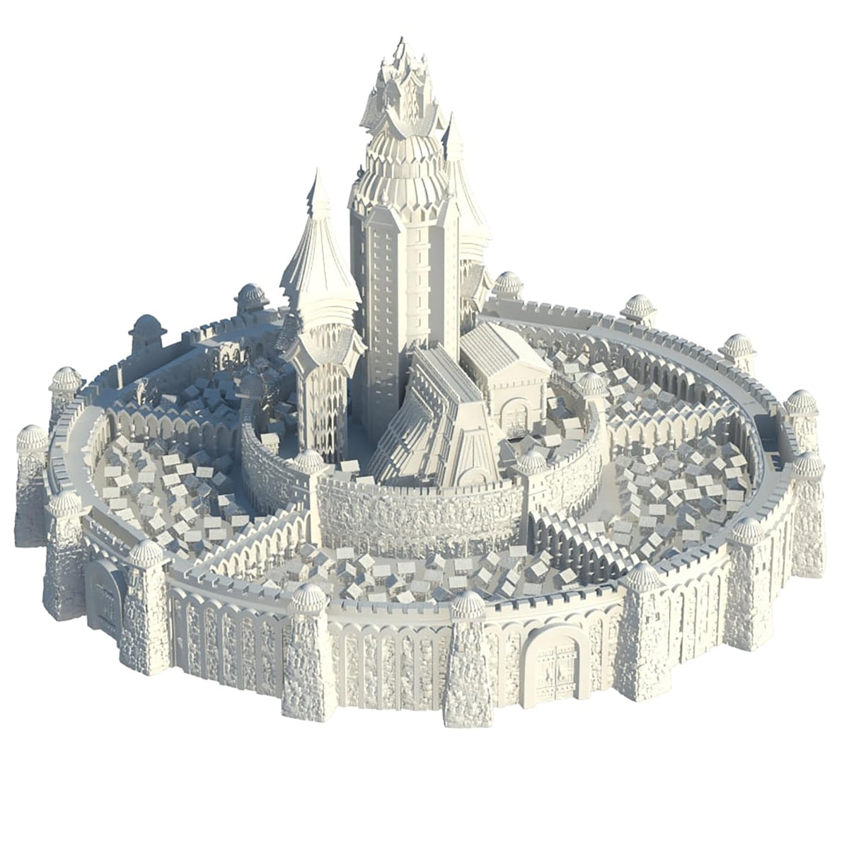 Archona Games: Pest: Capital City Miniature Pack - Premium Component Upgrade, Unpainted Miniature Buildings & Bases, Strategy Board Game Accessory