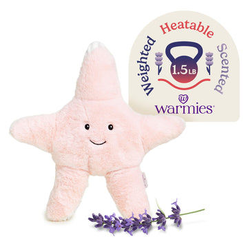 warmies Microwavable & Weighted Stuffed Animals, Starfish - Heated Stuffed Animal Plushie for Warmth & Comfort - Cute Soft Plush Toys for Adults