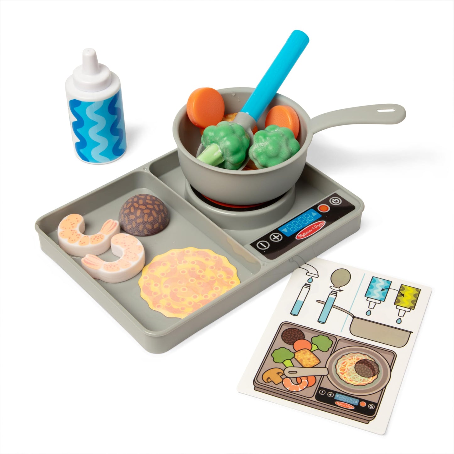 Melissa & Doug Simmer & Stir Stove Top, Color-Changing Pretend Play Food