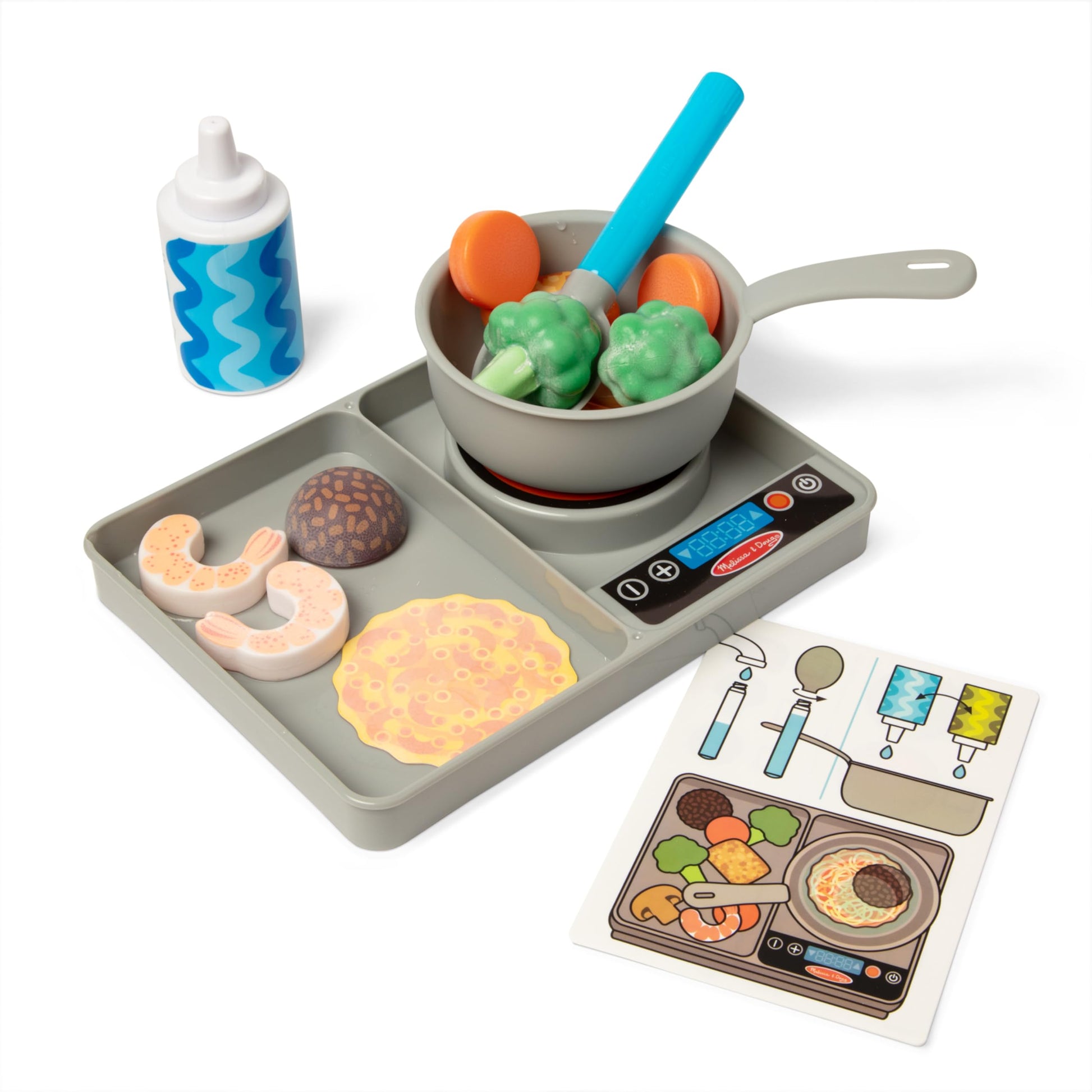 Melissa & Doug Simmer & Stir Stove Top, Color-Changing Pretend Play Food
