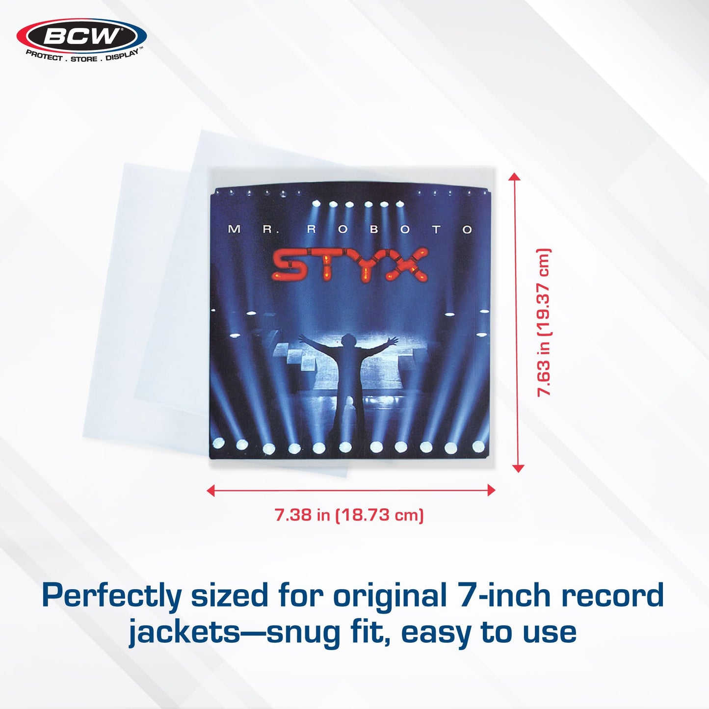 BCW 4 Mil Record Sleeves (7 Inch) | Clear Polypropylene Vinyl Album Protectors for 45 RPM | Archival Quality, Acid-Free Design | Premium Outer Sleeves